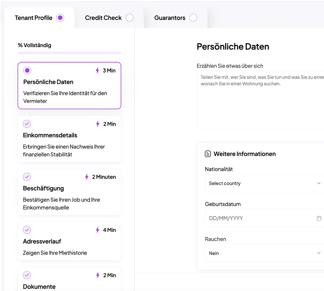 Tenant Profile Overview